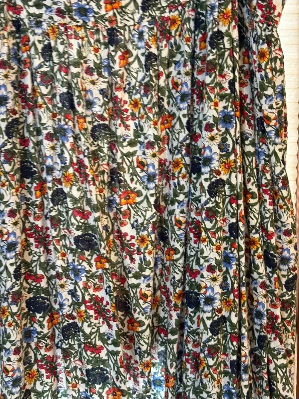 NATURAL LIFE Floral Spaghetti-Strap Maxi Dress in White with Multicolor Blooms - Picture 2 of 4